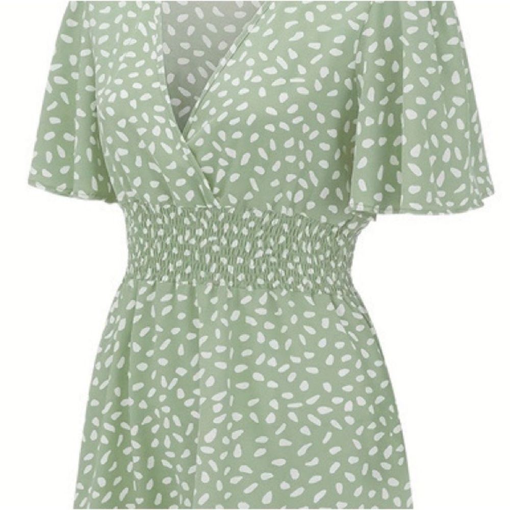 V wrap dress